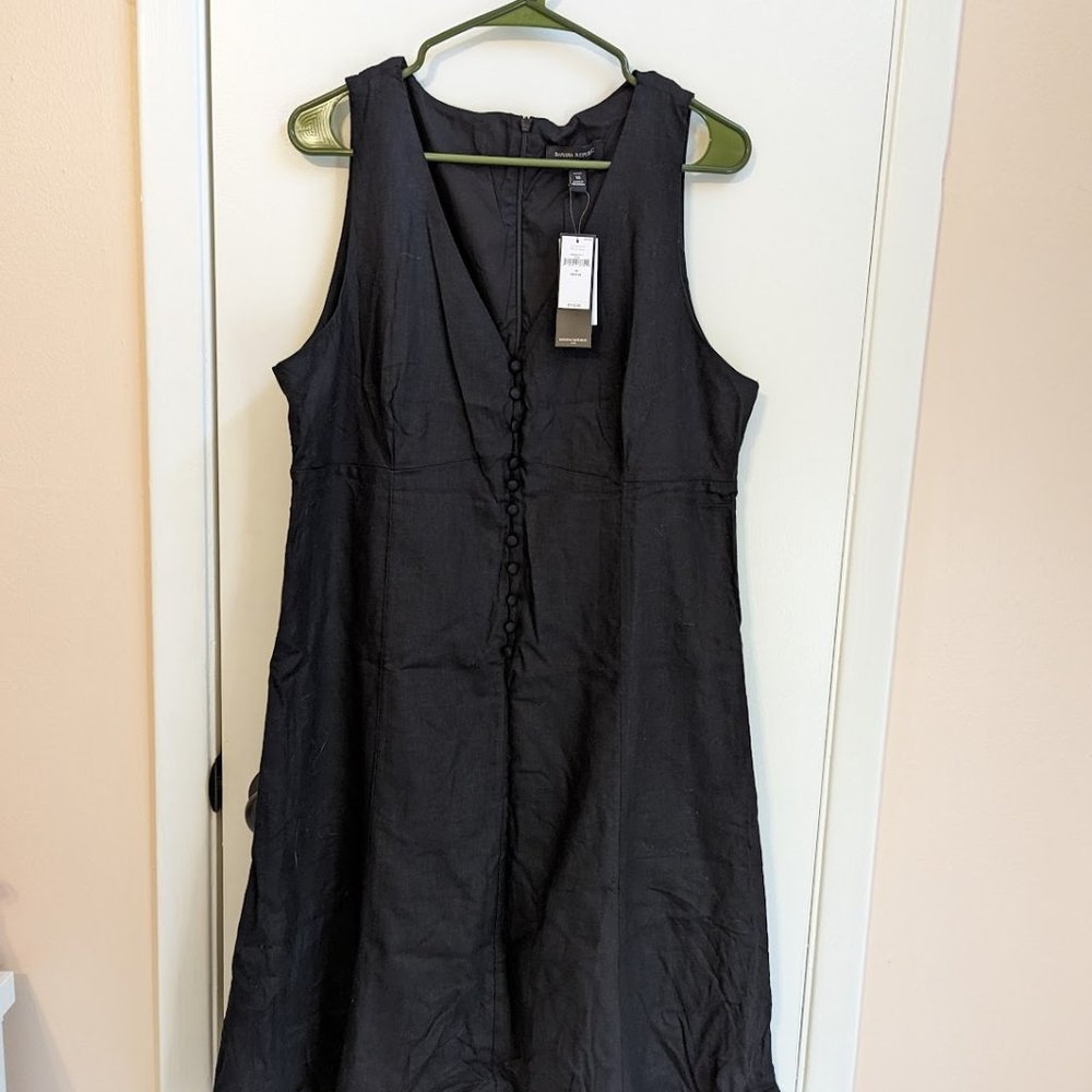 Banana Republic Factory Linen Blend Button Front Dress